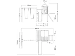 Wickey Gartenspielgeräte|Spielturm Smart Candy Klettergerüst mit Rutsche Pastellgrün