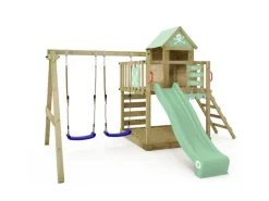 Spielturm Smart Cave mit Rutsche Pastellgrün*Wickey New