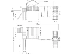 Wickey Gartenspielgeräte|Spielturm Smart Ocean Klettergerüst mit Rutsche Pastellgrün