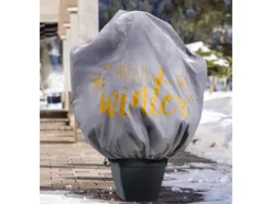 Deko-Haube Protect XL Grau mit Goldaufdruck 1,1 m x 1,1 m*Windhager Clearance