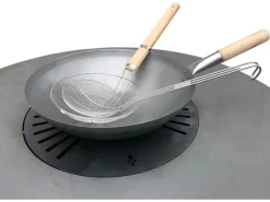 Wok-Set 3-teilig Edelstahl 56 cm x 35 cm x 12 cm*Remundi Discount
