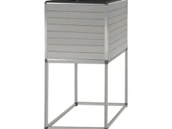 WPC Quader Monaco auf Metallständer mit PP-Pflanzeinsatz 33 x 33 x 31/65 cm* Best