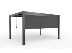 Ximax Markisen|Balkonsichtschutz|Seitenmarkise Aluminium Pergola 400 cm Dunkelgrau