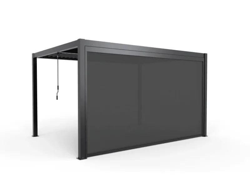 Ximax Markisen|Balkonsichtschutz|Seitenmarkise Aluminium Pergola 400 cm Dunkelgrau