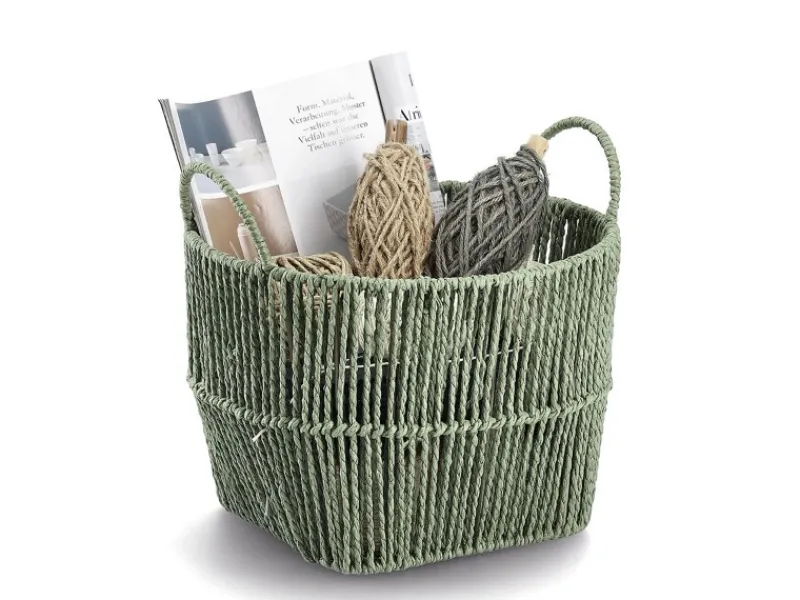 Aufbewahrungskorb Papiergeflecht Ø 30 cm x 21 cm Salbei*Zeller Hot