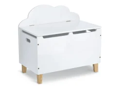 Kinder-Truhe Wolke mit Deckel MDF/Kiefer 60 cm x 34,5 cm x 56 cm Weiß*Zeller Outlet