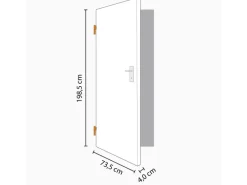 Zimmertür Brillant Classic 4002-B ähnl. RAL 9010 73,5 cm x 198,5 cm Anschlag L*GetaDoor Discount