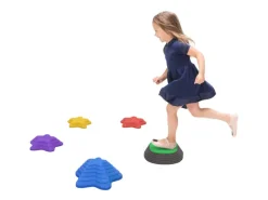 ZONEKiZ Outdoor-Spielzeug|Flusssteine 5-tlg. für Kinder Rutschfest bis 80 kg Belastbar für Outdoor