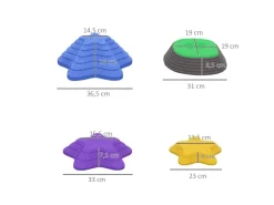 ZONEKiZ Outdoor-Spielzeug|Flusssteine 5-tlg. für Kinder Rutschfest bis 80 kg Belastbar für Outdoor