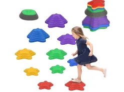 ZONEKiZ Outdoor-Spielzeug|Flusssteine 11-tlg. für Kinder Balance Rutschfeste Motorik