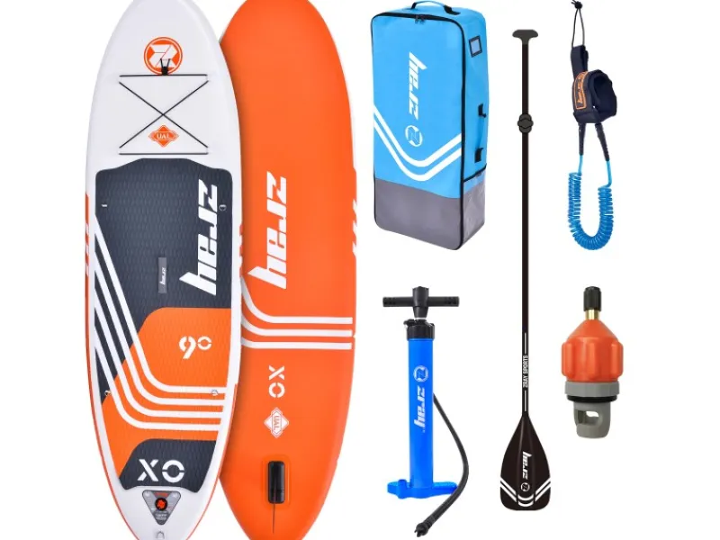 Zray Wassersport|Aufblasbares Stand Up Paddle Board X0 Komplettset Orange 275 x 76 x 13 cm inkl. Zubehör
